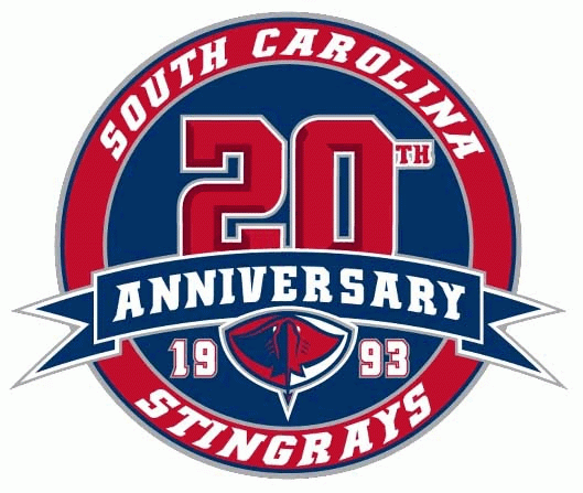 south carolina sting rays 2013 anniversary logo iron on heat transfer...